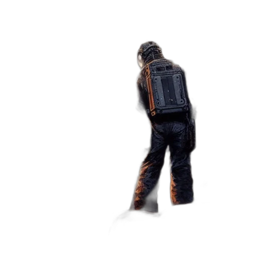jacket, robot, weapon, staff transparent PNG cut-out