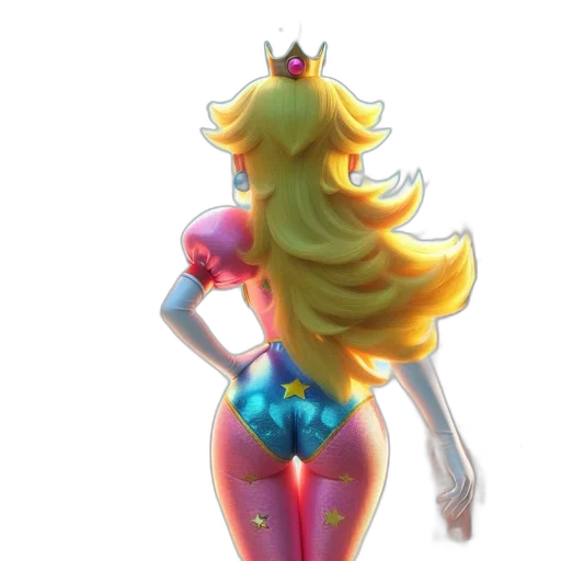 crown, dress, hair, staff transparent PNG cut-out