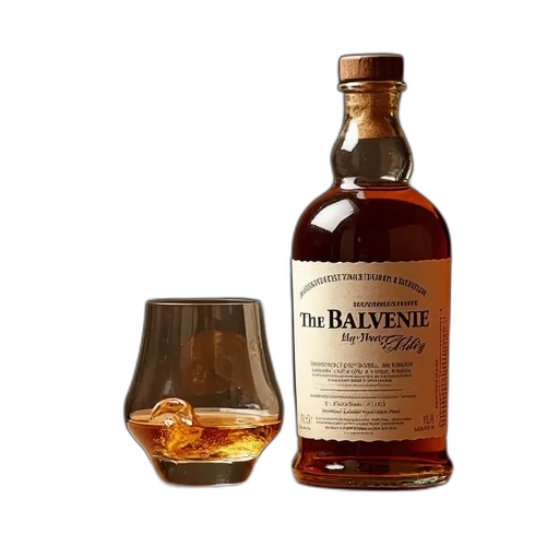 bottle, crown, balvenie, peated transparent PNG cut-out