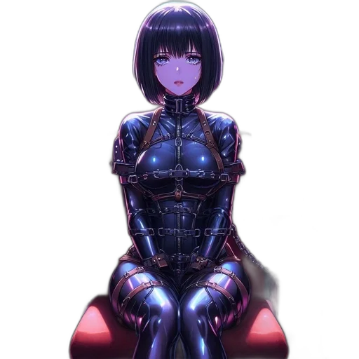 robot, dress, weapon, face transparent PNG cut-out
