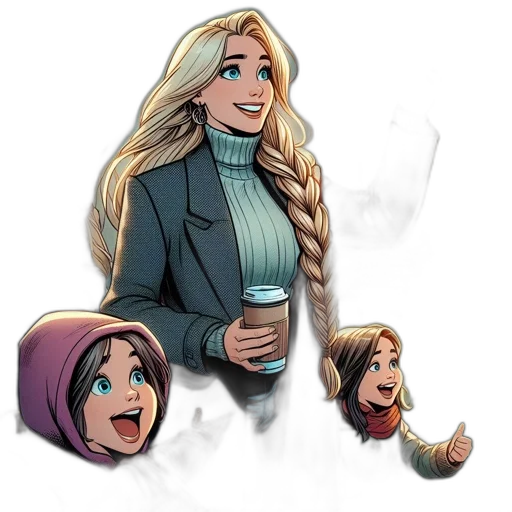 comic book art, concept art, cartoon, fantasy art transparent PNG cut-out