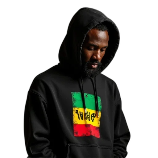 jacket, man, wearing, rasta transparent PNG cut-out