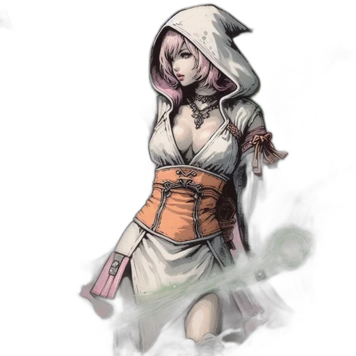 dress, staff, weapon, jacket transparent PNG cut-out