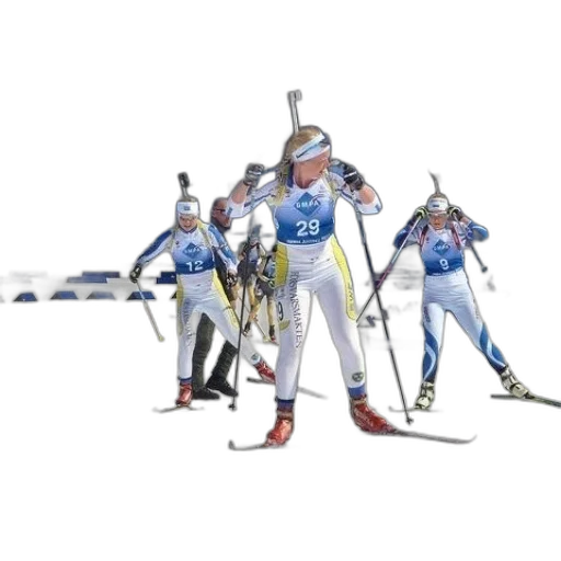 staff, concept art, group, skiers transparent PNG cut-out