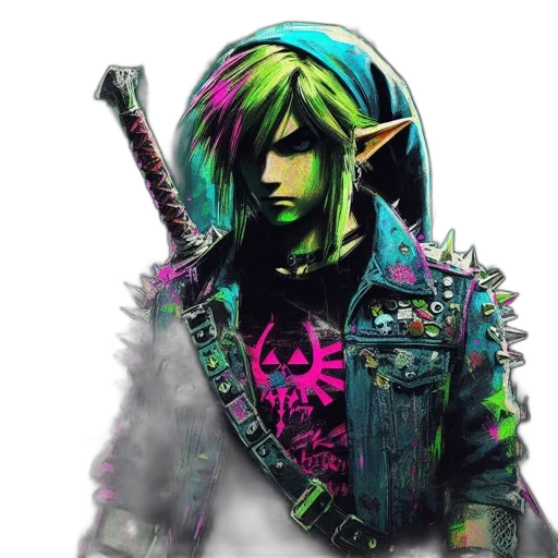 jacket, sword, face, weapon transparent PNG cut-out