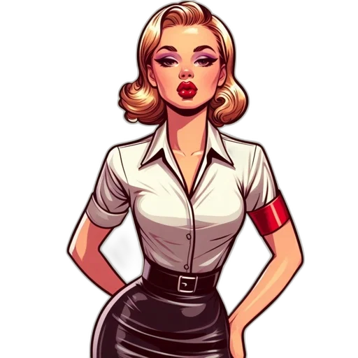 staff, dress, comic book art, cartoon transparent PNG cut-out