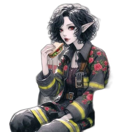 dragon, staff, jacket, creature transparent PNG cut-out
