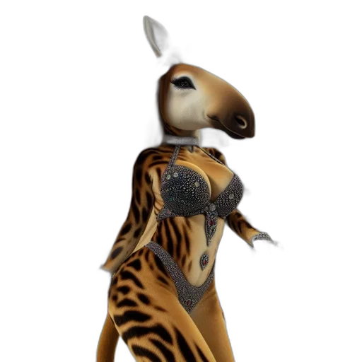 animal, dress, creature, 3d render transparent PNG cut-out