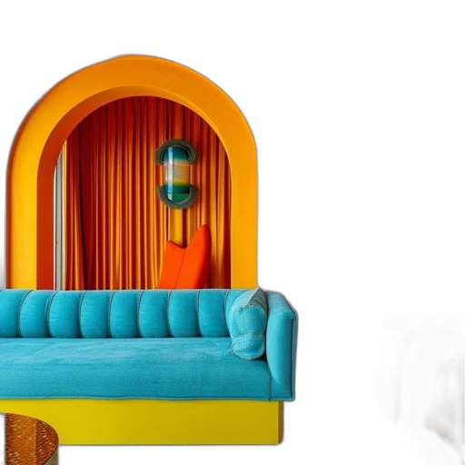 furniture, crown, 3d render, concept art transparent PNG cut-out