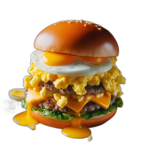 food, crown, 3d render, photorealistic transparent PNG cut-out