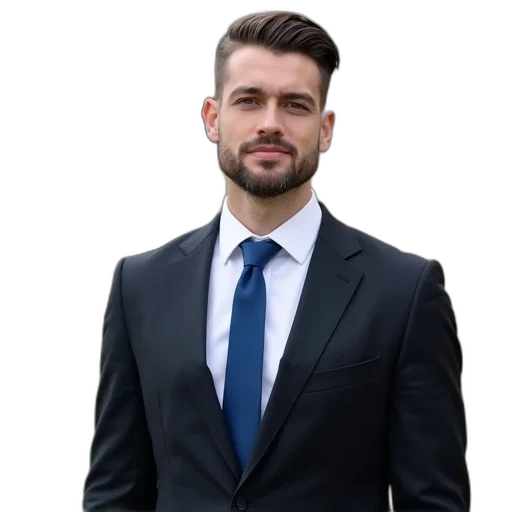 staff, jacket, face, man transparent PNG cut-out