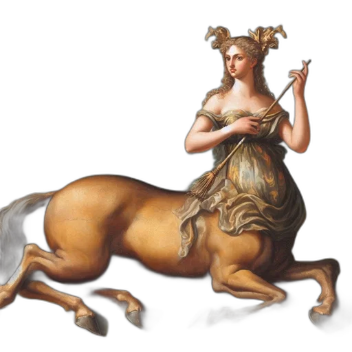 dress, crown, animal, staff transparent PNG cut-out