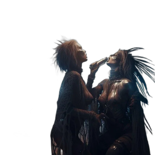 concept art, cyberpunk, underwater, fire transparent PNG cut-out