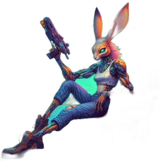 weapon, staff, animal, robot transparent PNG cut-out