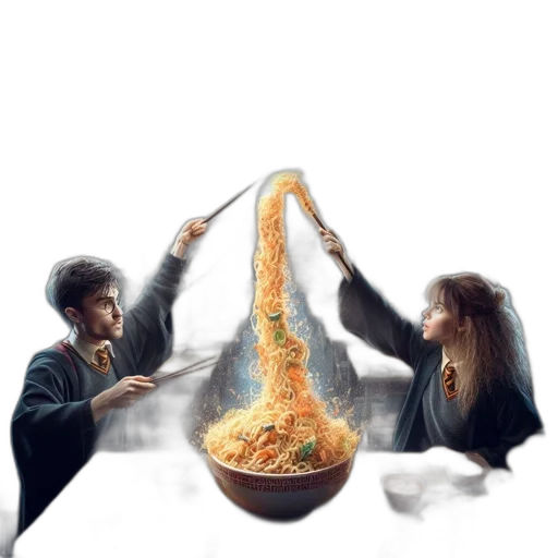food, hair, staff, dragon transparent PNG cut-out