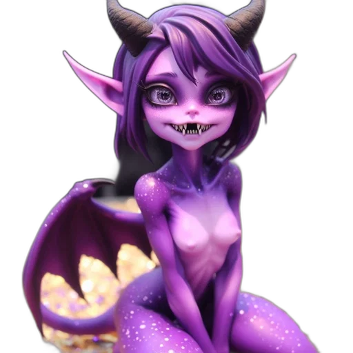 creature, dragon, staff, fantasy art transparent PNG cut-out
