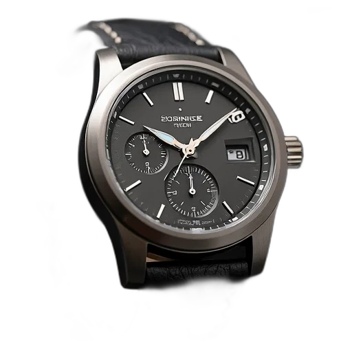 photorealistic, titanium, watch, men transparent PNG cut-out