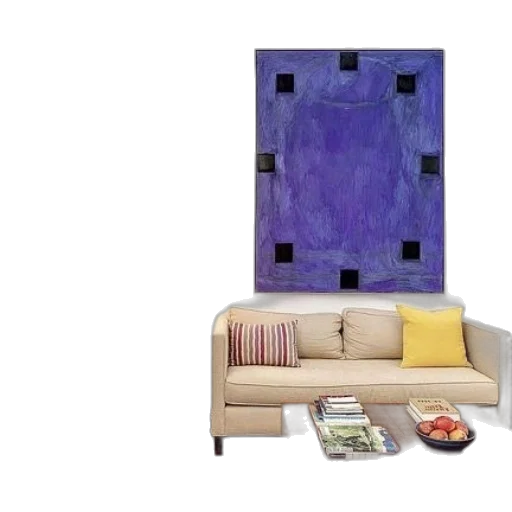furniture, photorealistic, blue, dark transparent PNG cut-out