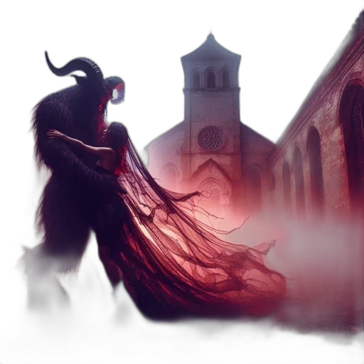dragon, dress, mask, creature transparent PNG cut-out