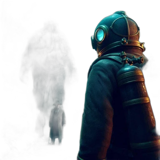 mask, concept art, cyberpunk, fog transparent PNG cut-out