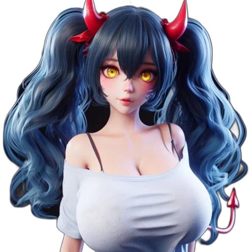 fantasy art, anime, 3d render, concept art transparent PNG cut-out