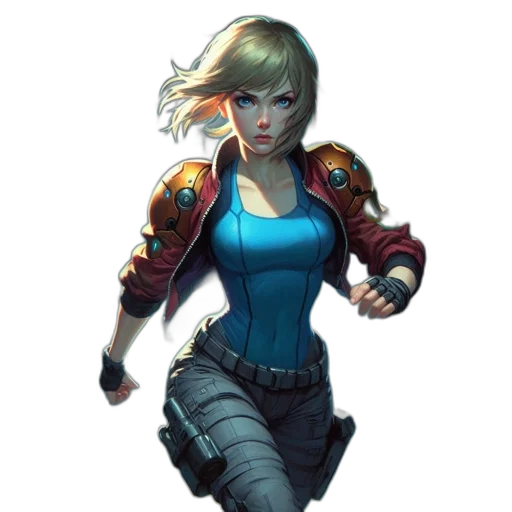 jacket, concept art, comic book art, fantasy art transparent PNG cut-out