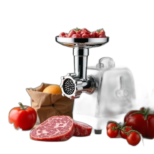 food, robot, photorealistic, 3d render transparent PNG cut-out