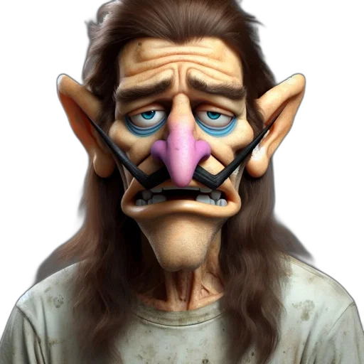 mask, face, staff, creature transparent PNG cut-out