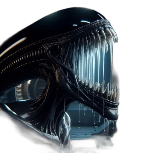 mask, creature, concept art, 3d render transparent PNG cut-out