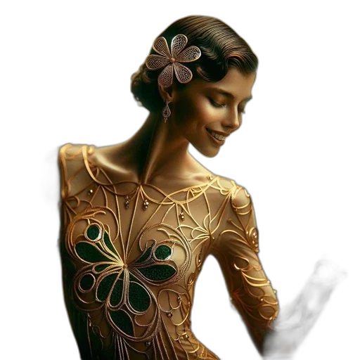 dress, jewelry, crown, flower transparent PNG cut-out