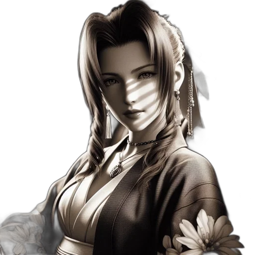 flower, dress, staff, face transparent PNG cut-out