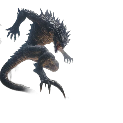 dragon, creature, animal, staff transparent PNG cut-out