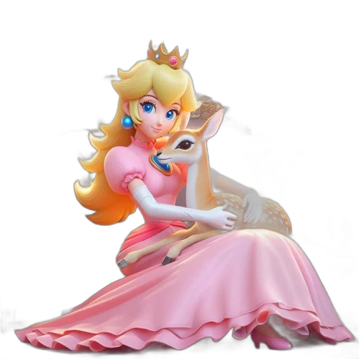 crown, dress, staff, 3d render transparent PNG cut-out