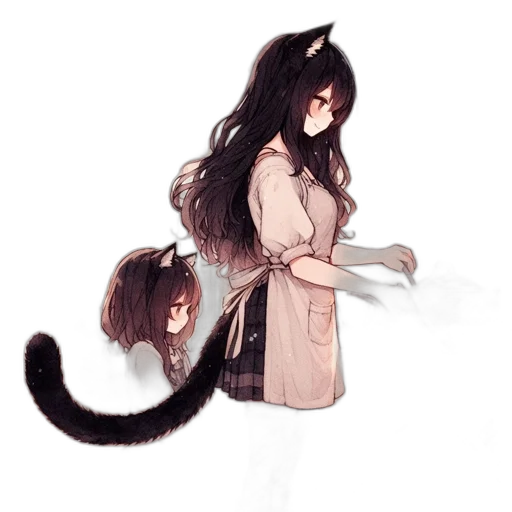 creature, animal, staff, hair transparent PNG cut-out
