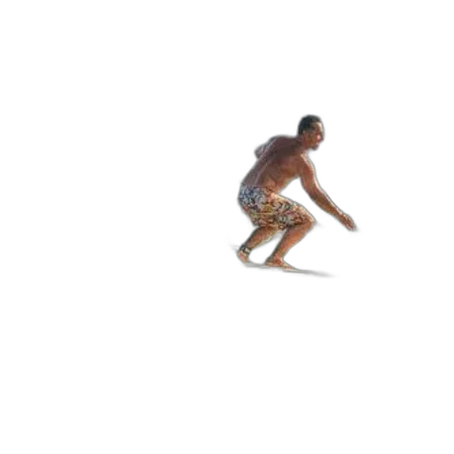 creature, 3d render, surfer, colorful transparent PNG cut-out