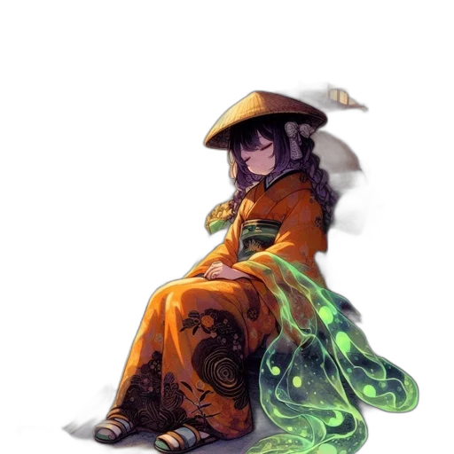 staff, dragon, dress, concept art transparent PNG cut-out