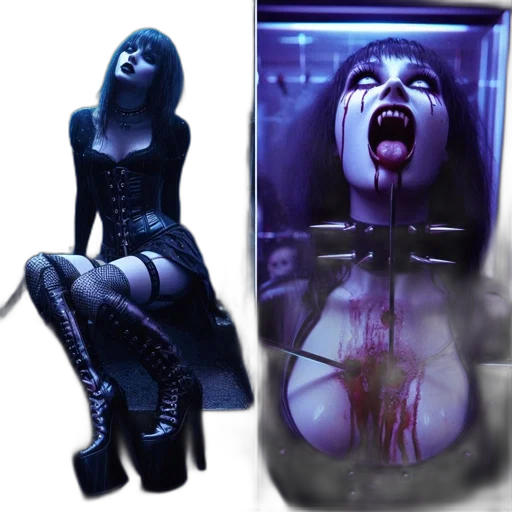 concept art, 3d render, cyberpunk, comic book art transparent PNG cut-out