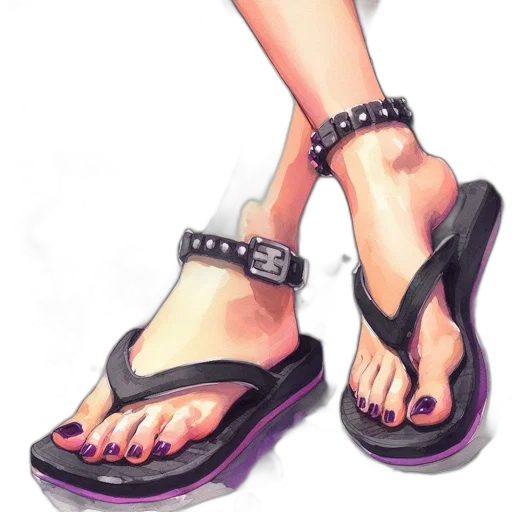 shoes, jewelry, watercolor, photorealistic transparent PNG cut-out
