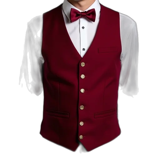 jacket, red, maroon, white transparent PNG cut-out