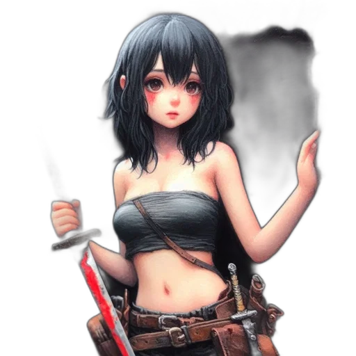 weapon, staff, sword, robot transparent PNG cut-out