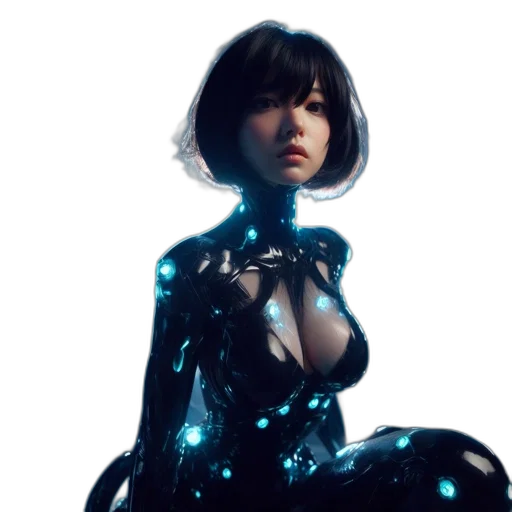 dress, robot, cyberpunk, concept art transparent PNG cut-out