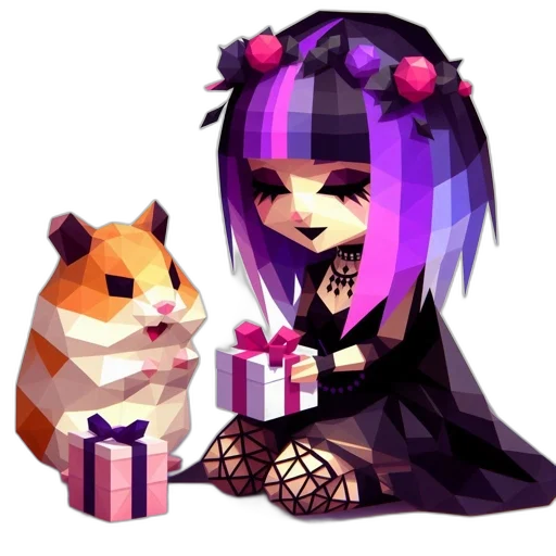 pixel art, fantasy art, concept art, anime transparent PNG cut-out