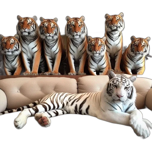 furniture, animal, 3d render, photorealistic transparent PNG cut-out