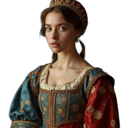 crown, dress, jewelry, face transparent PNG cut-out