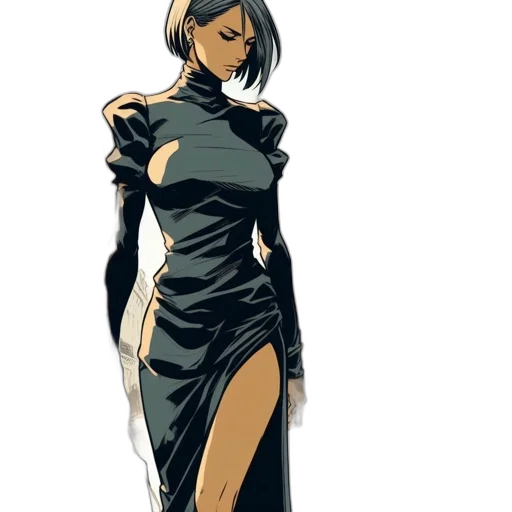 dress, staff, jacket, concept art transparent PNG cut-out