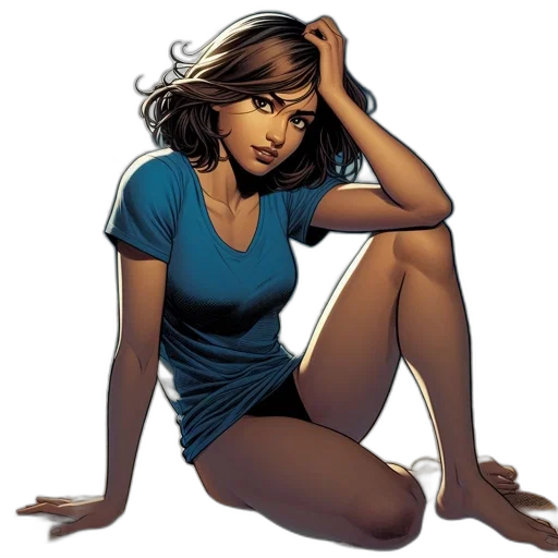 comic book art, concept art, cartoon, fantasy art transparent PNG cut-out