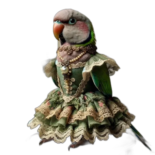dress, animal, jewelry, staff transparent PNG cut-out