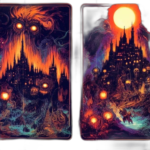 fantasy art, concept art, comic book art, night transparent PNG cut-out