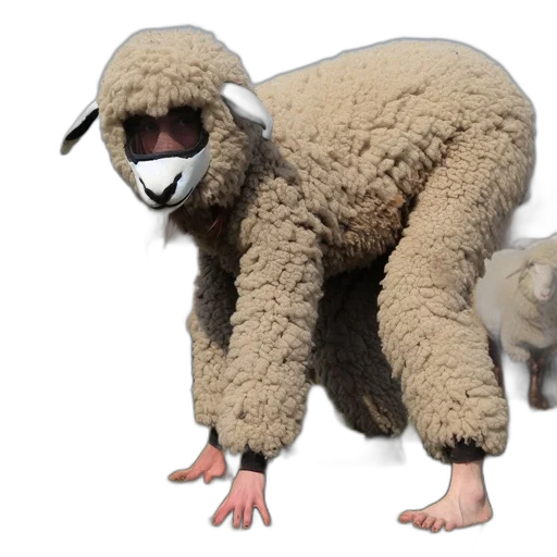creature, animal, mask, 3d render transparent PNG cut-out