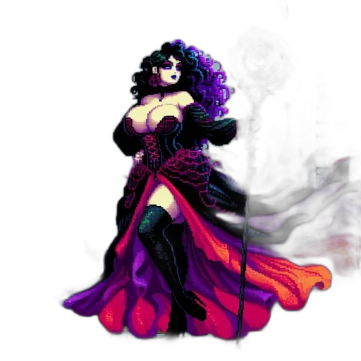 dress, fantasy art, concept art, pixel art transparent PNG cut-out
